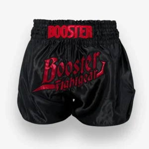 Short de Muay-Thaï Booster Thunder - Noir/Rouge