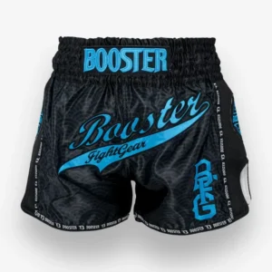 Short de Muay-Thaï Booster Slugger Wave - Noir/Bleu