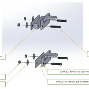 Cale compensation femelot supérieur L By ERPLAST