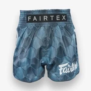 Short de Muay-Thaï Fairtex FXB Stealth - Gris/Bleu