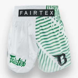 Short de Muay-Thaï Fairtex FXB Racer - Blanc/Vert