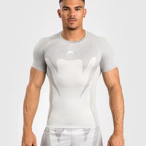 Rashguard à Manches courtes Venum Attack - Blanc/Gris