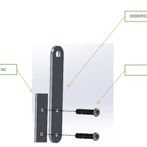 Contreplaque taraudée 2 trous NC