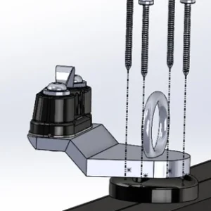 Tourelle à taquet hissage du spi
