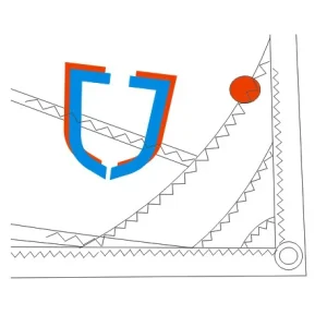 Voile J Sail Red Classic avec certificat de mesures